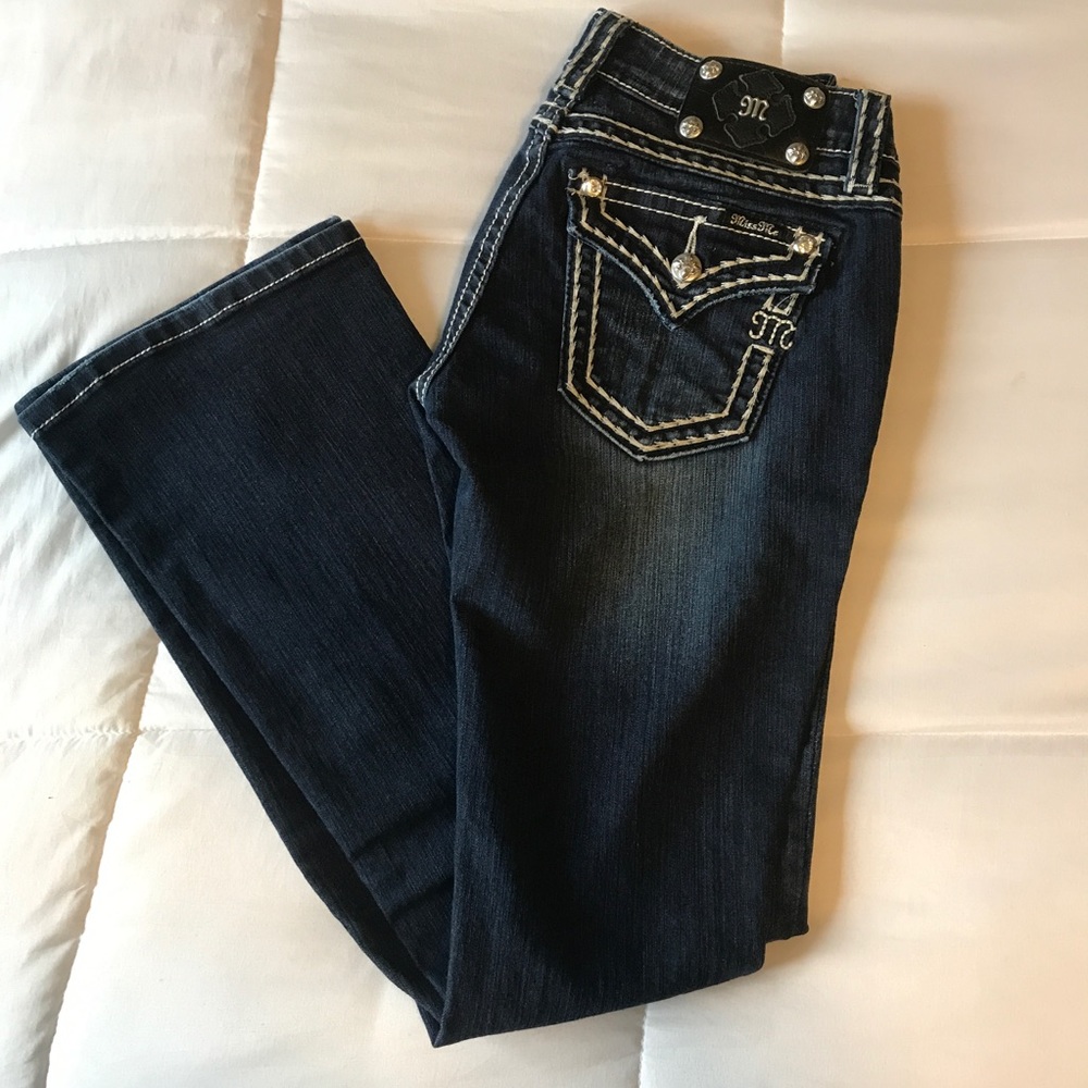 Miss me dark jeans signature boot like new